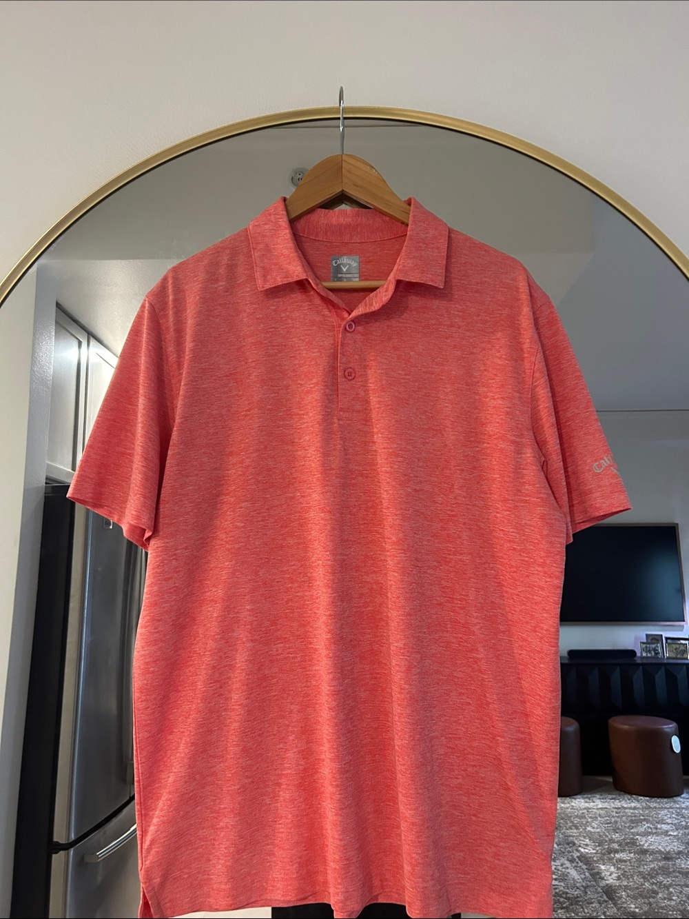 Callaway Men's Heathered Coral Polo Golf